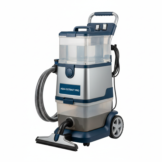 Professional carpet cleaner and extractor machine with water tank and cleaning hose